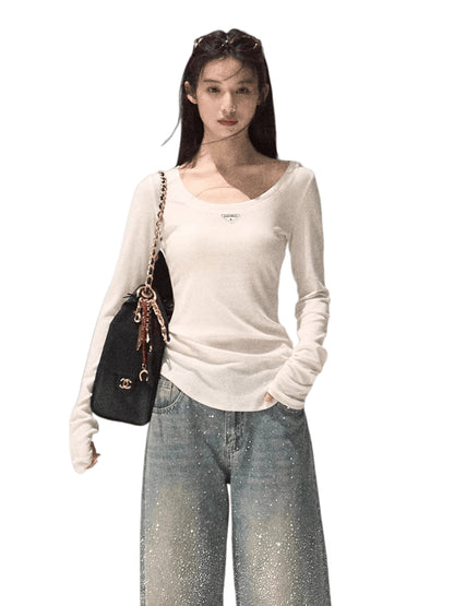 Wool Slim-Fit Long-Sleeve Base Knit T-Shirt