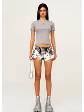 Waist-Cinching Embroidered Round-Neck T-Shirt - CHINASQUAD