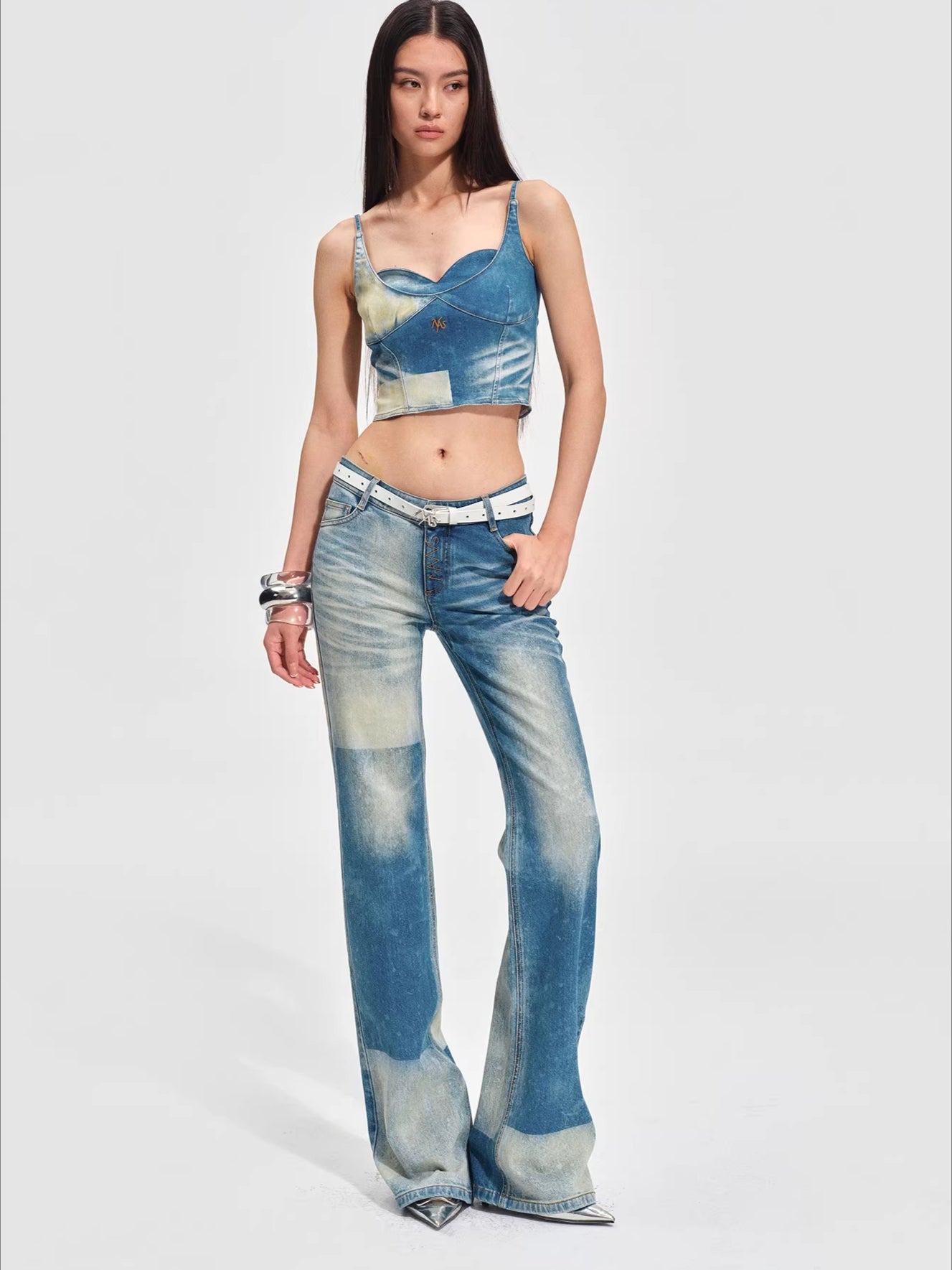 Straight-Leg Lyocell Denim Jeans