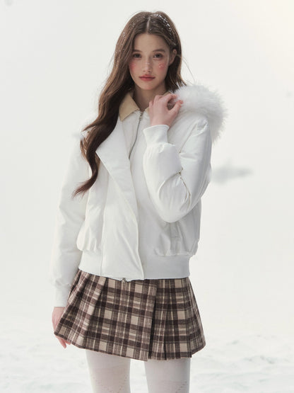 Faux-Fur Collar Down Jacket