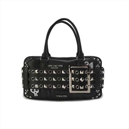 Punk Studded Embroidered Tote Bag