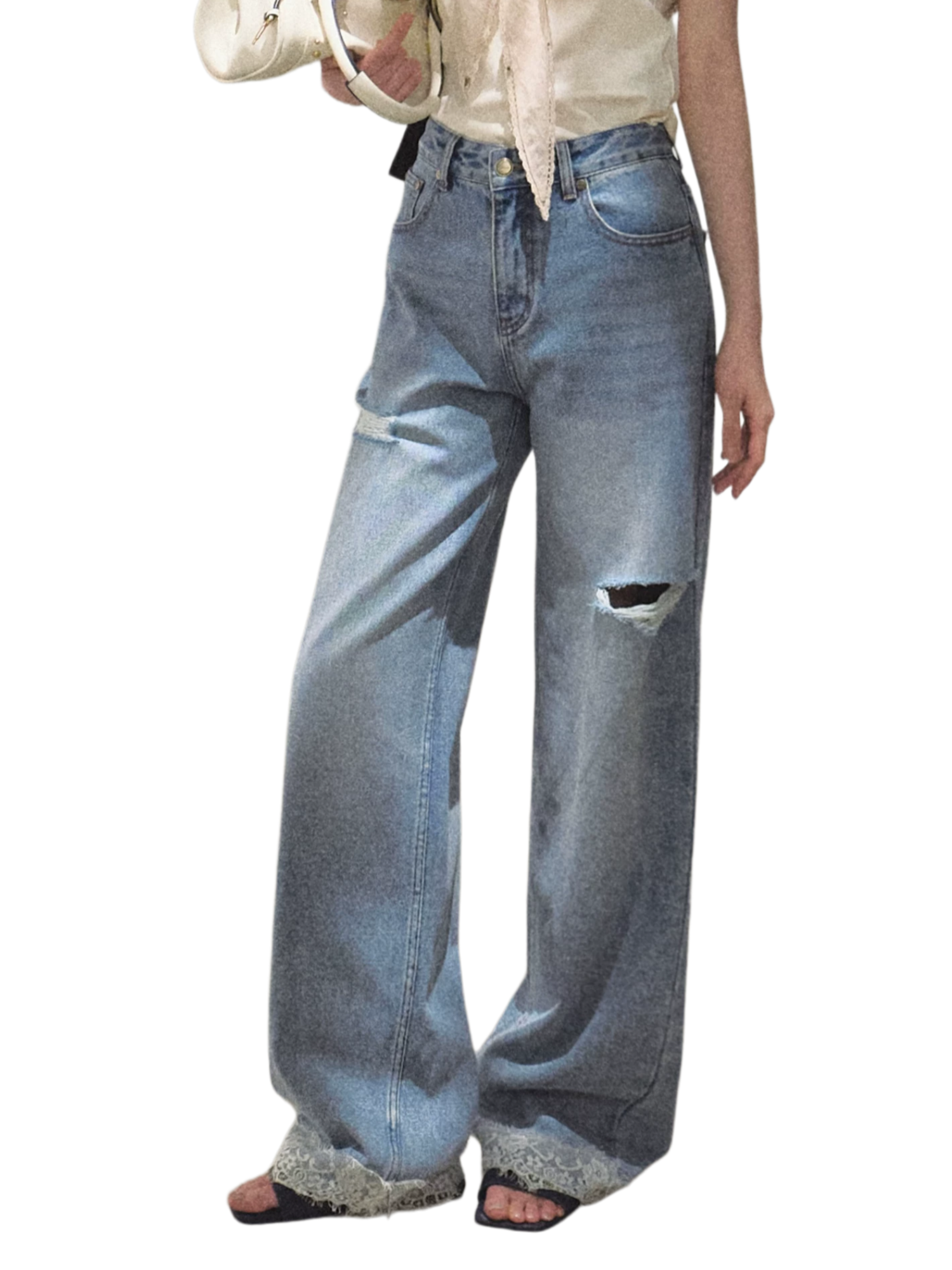 Sunny Trail Bohemian Wide-Leg Jeans