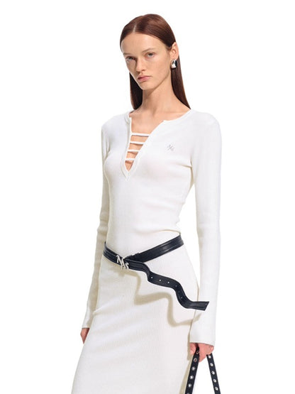 Trace Wool Blend Bodycon Dress