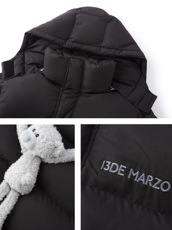 Long Hooded Down Parka Coat