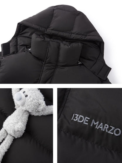 Long Hooded Down Parka Coat