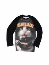 Printed Knitted Raglan-Sleeve T-Shirt - CHINASQUAD