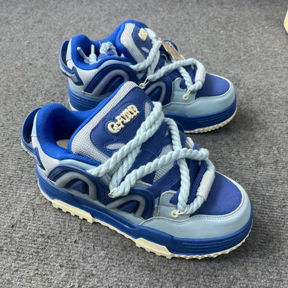 Dreamy Blue Chunky Casual Sneakers