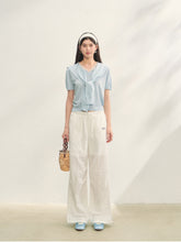 Hollow Embroidery Tie-up Casual Pants - CHINASQUAD