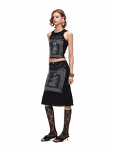 Vintage Frame Dog Print Tank & Midi Skirt Set 1Jinn Studio