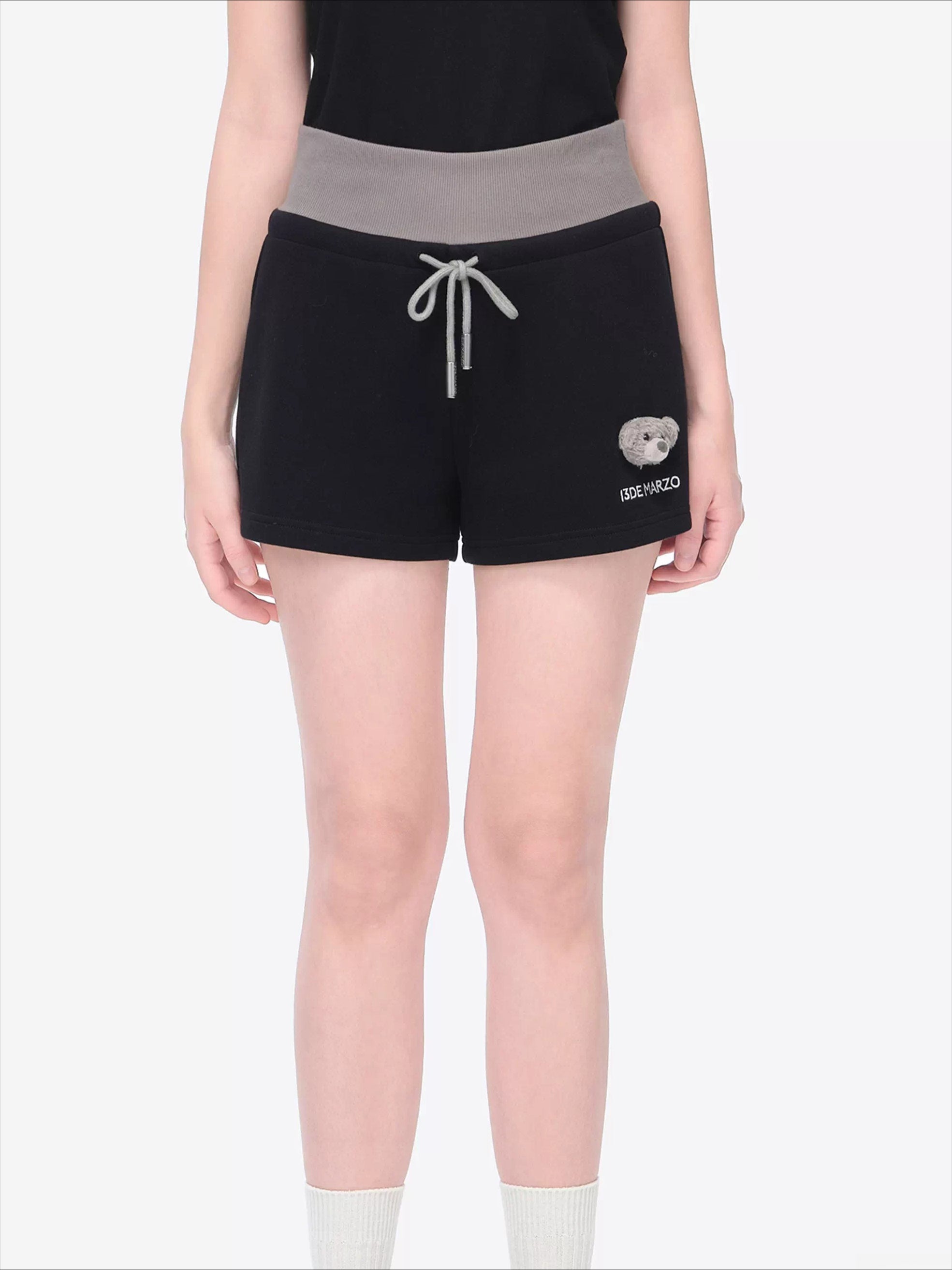 Double Waistband Panel Sport Shorts