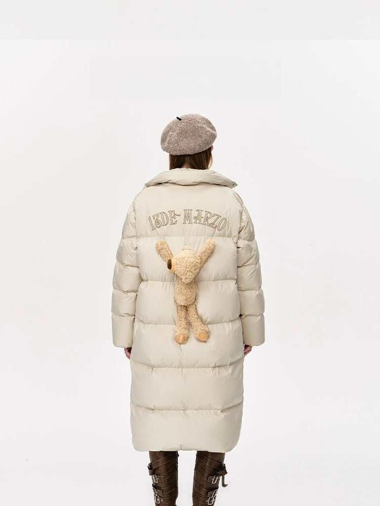 Long Hooded Down Parka Coat