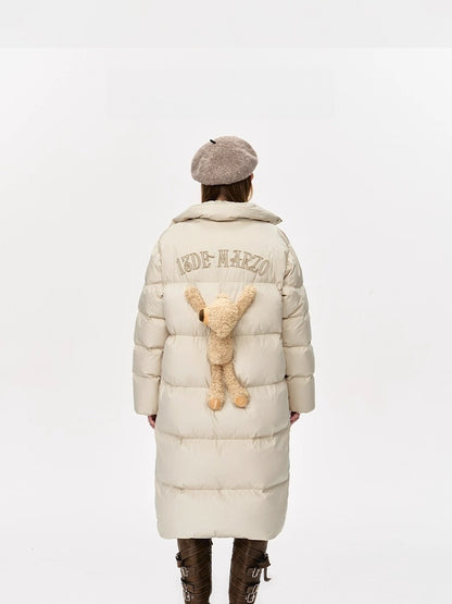 Long Hooded Down Parka Coat