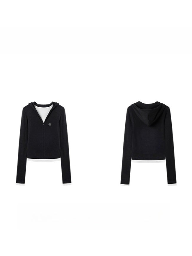 Tencel Wool Layered Long-Sleeve Tee
