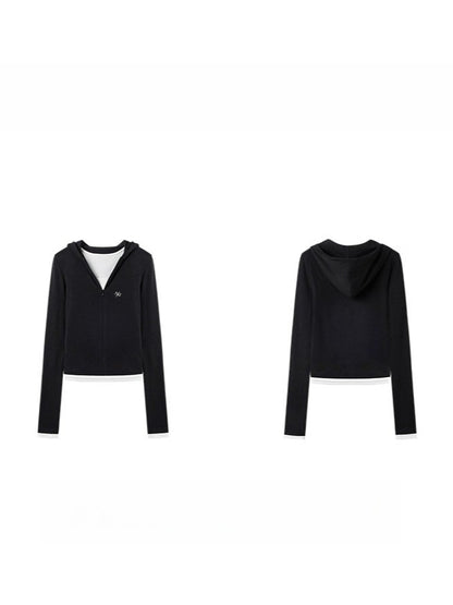 Tencel Wool Layered Long-Sleeve Tee
