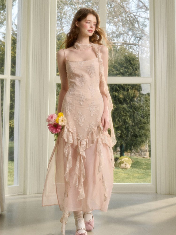 Pink Cloud Lace Fairy Dress - Pink / S Pink Cloud Lace Fairy Dress - Pink / S