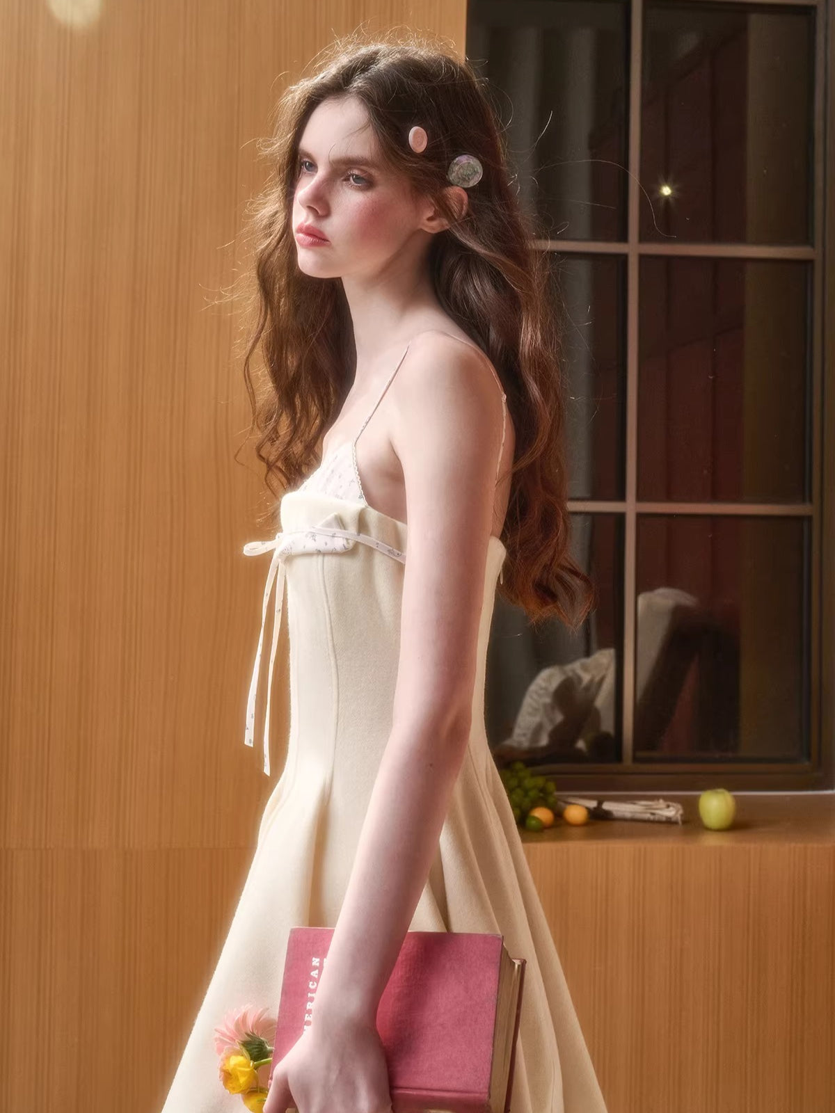 Wool-Blend Puffy Cami Dress