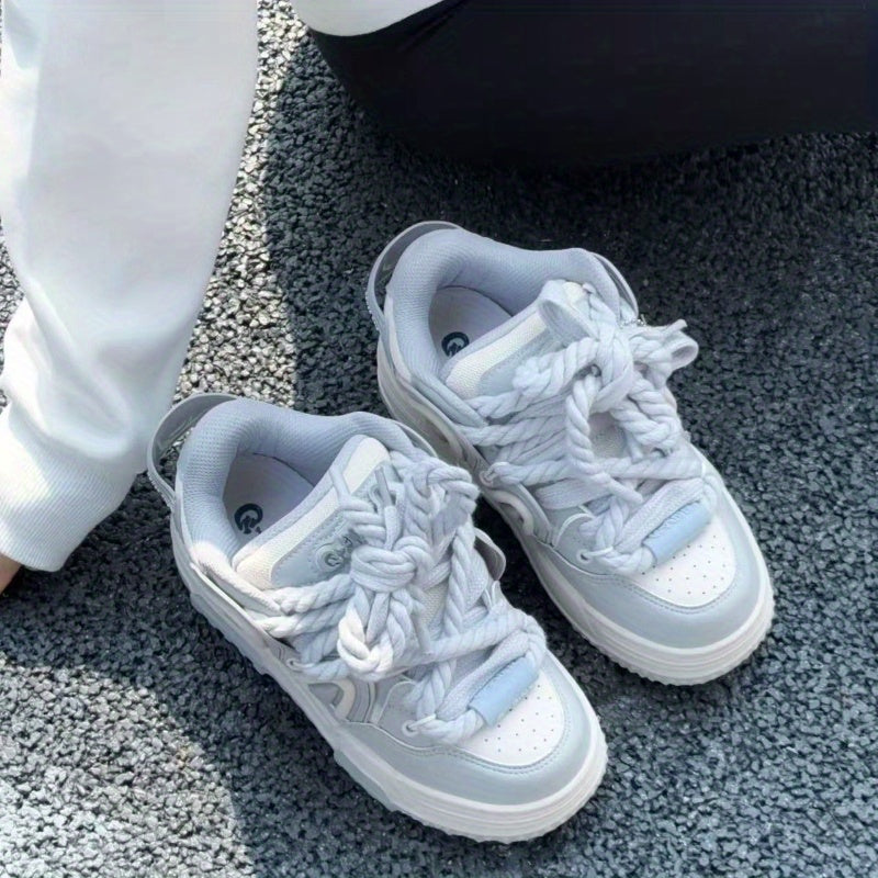 Sky Grey Chunky Casual Sneakers