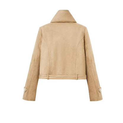 Maddie Shawl Faux Shearling Jacket
