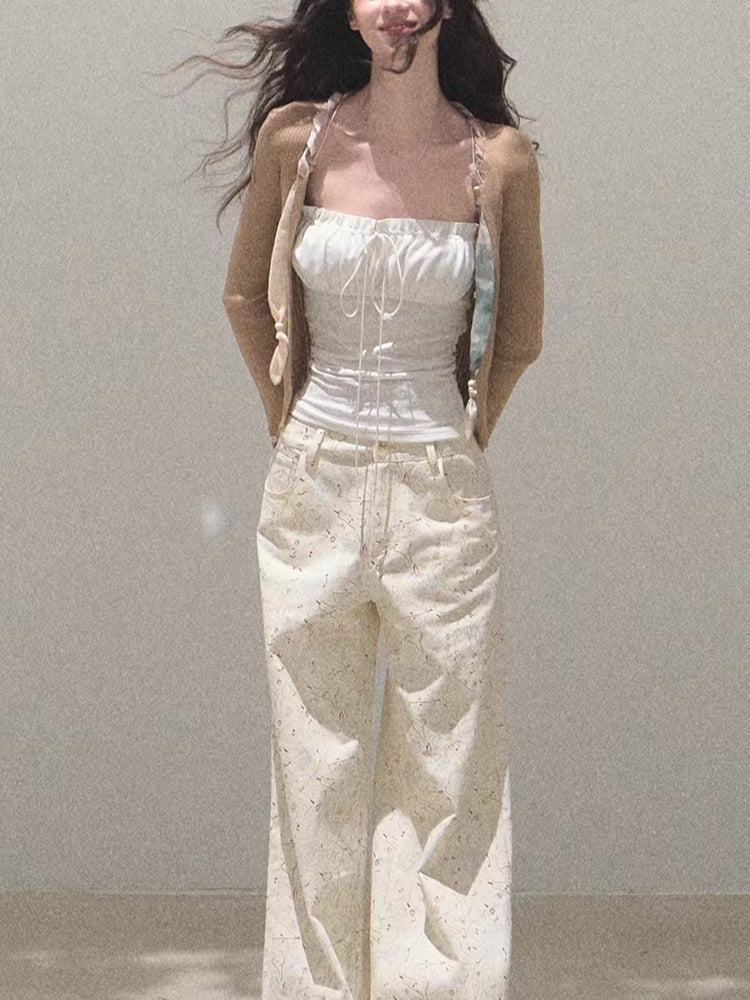 Pure Cotton Graphic Print Relaxed Pants