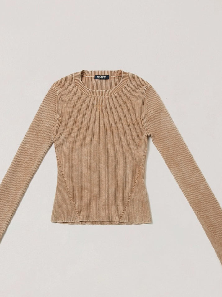 Wild Retro Long-Sleeve Knit Crewneck