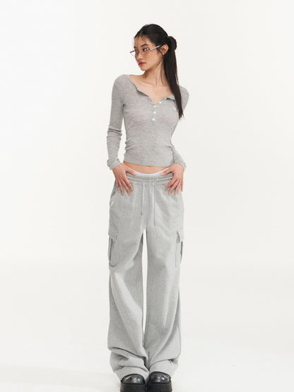 Glacier Gray Jogger Drawstring Pants