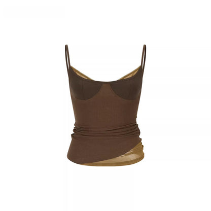 Colorblock Lyocell Knit Camisole