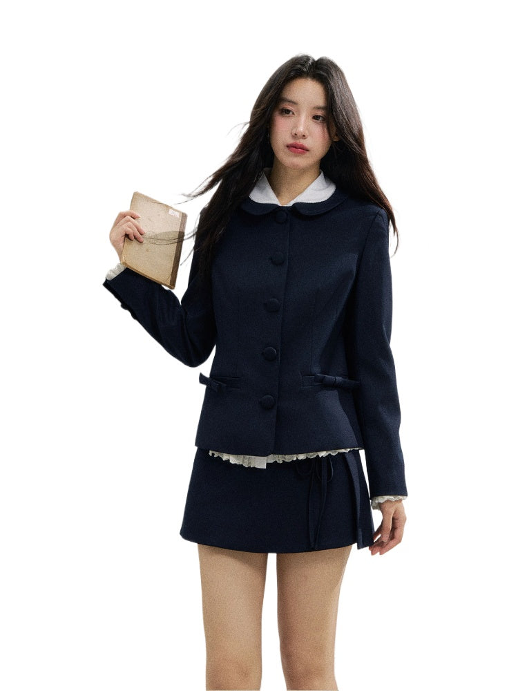 Navy Blue College-style Suit - CHINASQUAD