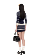 Striped Wool-Blend Knit Midi Dress - CHINASQUAD