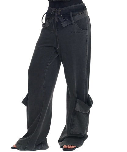 Washed Pocket Belted Utility Pants - CHINASQUAD