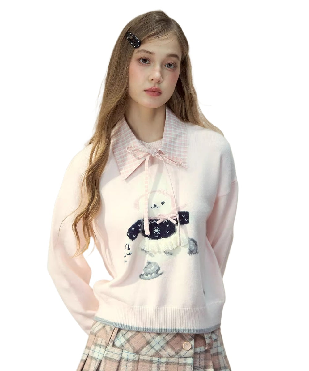 Bunny Diary Collar Sweater