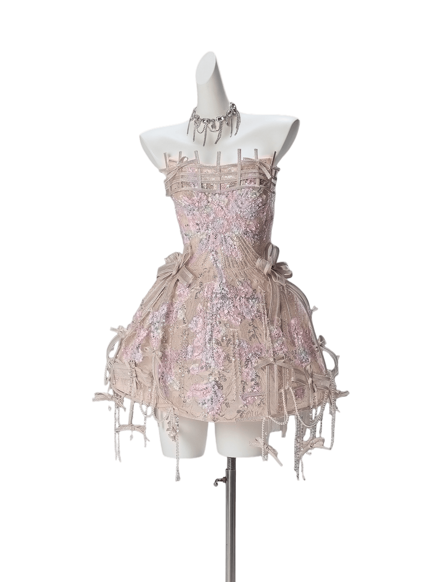 Annie Princess Embellished Tulle Dress with Lace Details