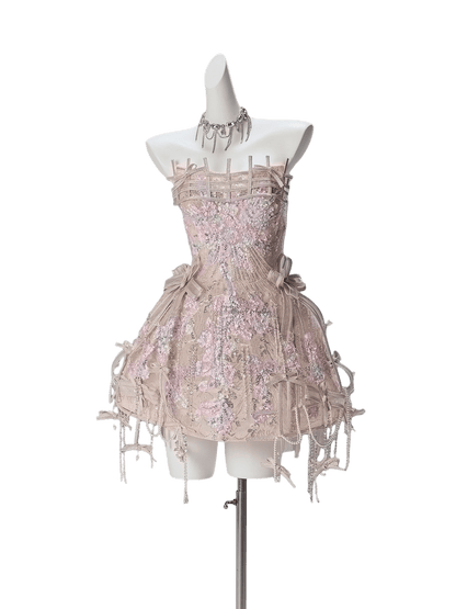 Annie Princess Embellished Tulle Dress with Lace Details