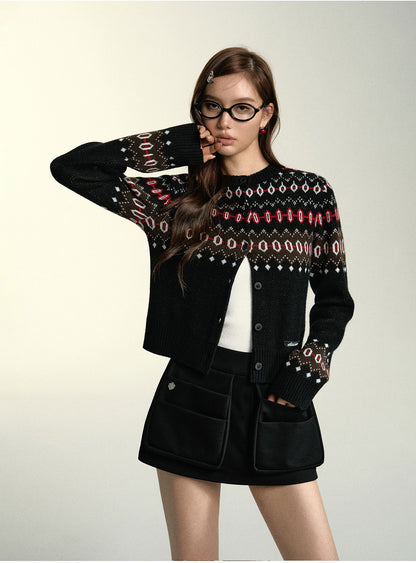 Black &amp; Gray Cardigan Sweater - CHINASQUAD