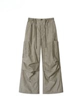 Gray 3D Pockets Wide-leg Pants - CHINASQUAD