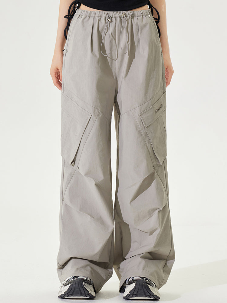 Pleated Low-rise Cargo Pants - CHINASQUAD