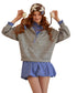Three-Piece Set Plaid Patchwork Layered Sweatshirt & Bottom Set - CHINASQUAD