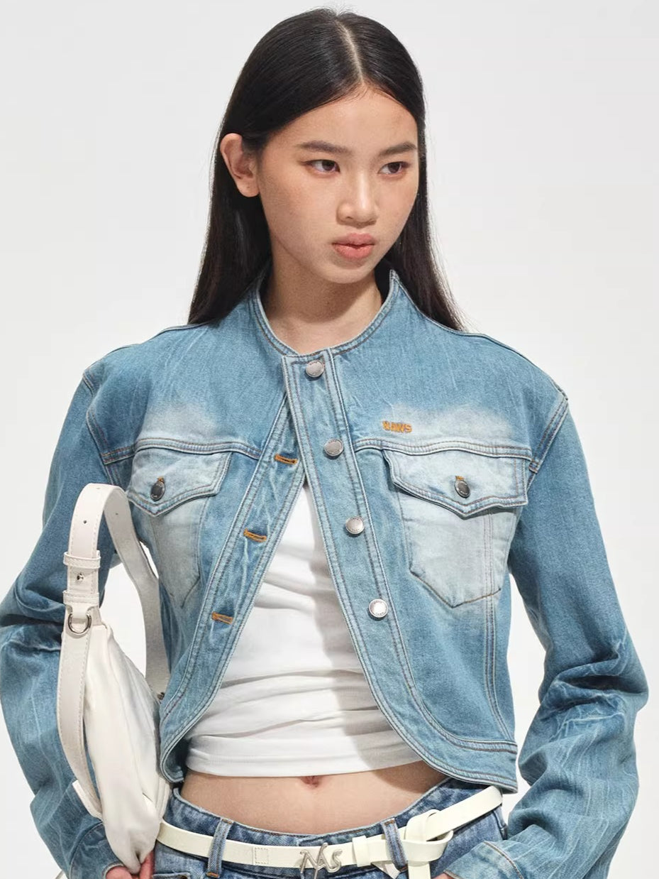 Washed Twill Denim Jacket