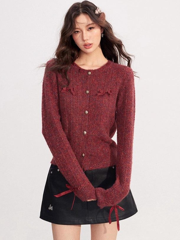 Bow-Detail Soft-Touch Knit Sweater