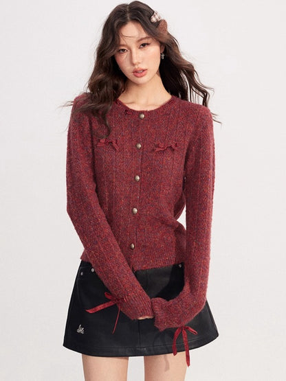 Bow-Detail Soft-Touch Knit Sweater