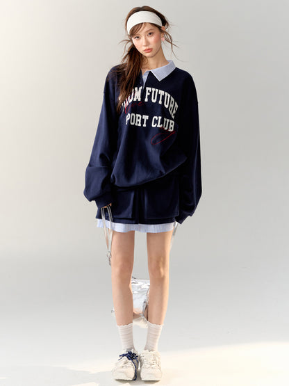 American College Style Sports Sweatshirt