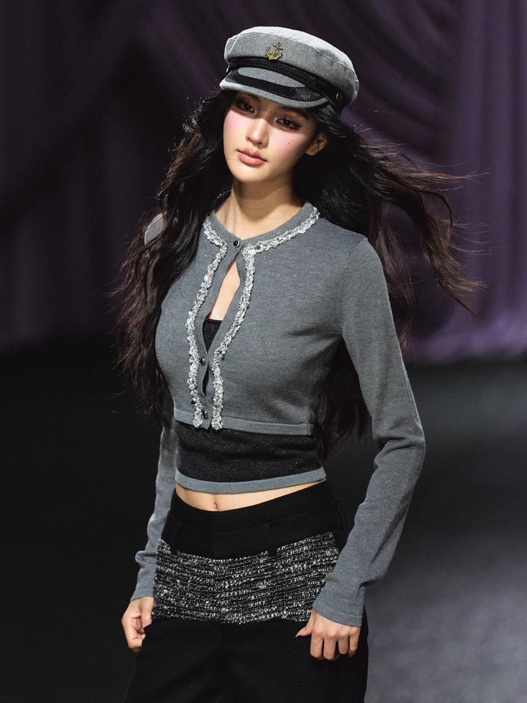 Embellished Knit Cardigan &amp; Camisole Set