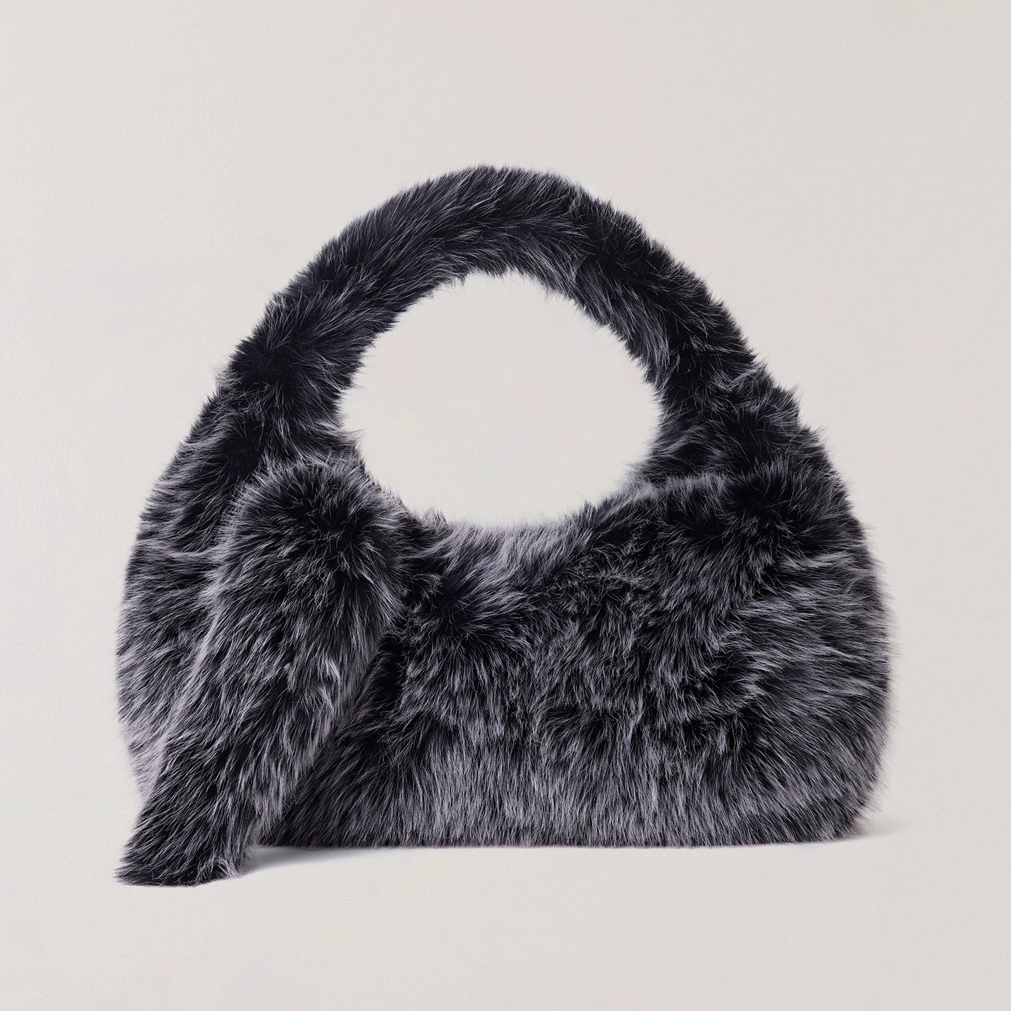 Cross Relic Faux Fur Stone Bag