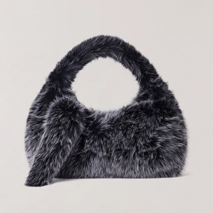 Cross Relic Faux Fur Stone Bag