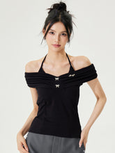 One-shoulder Tie-neck Top - CHINASQUAD