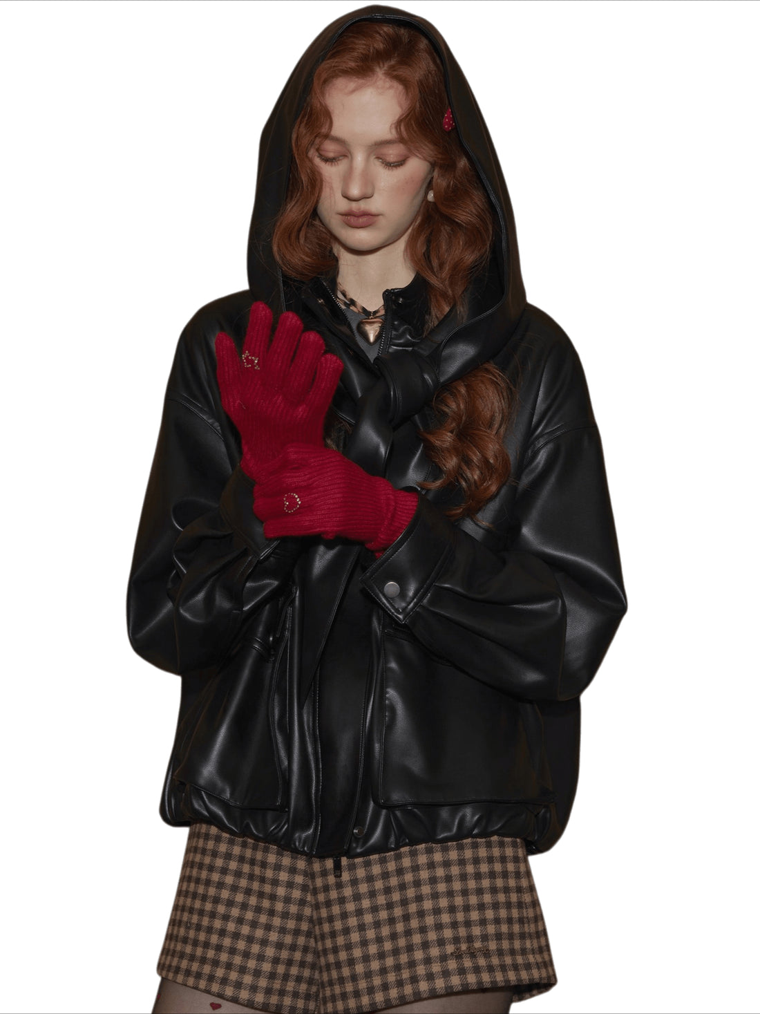 Winter Wool Knit Five-Finger Gloves