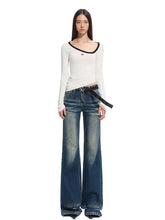 Natural Waist Fitted Straight Jeans - CHINASQUAD