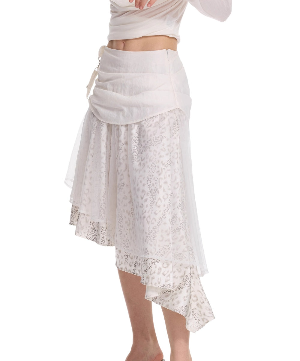 Irregular Leopard Skirt