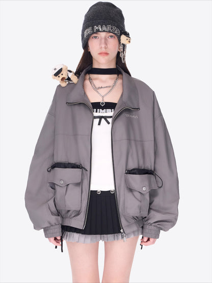 Bear Sheriff Retro Collar Track Jacket