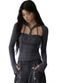 Hooded Hollow-out Long-sleeved T-shirt - CHINASQUAD