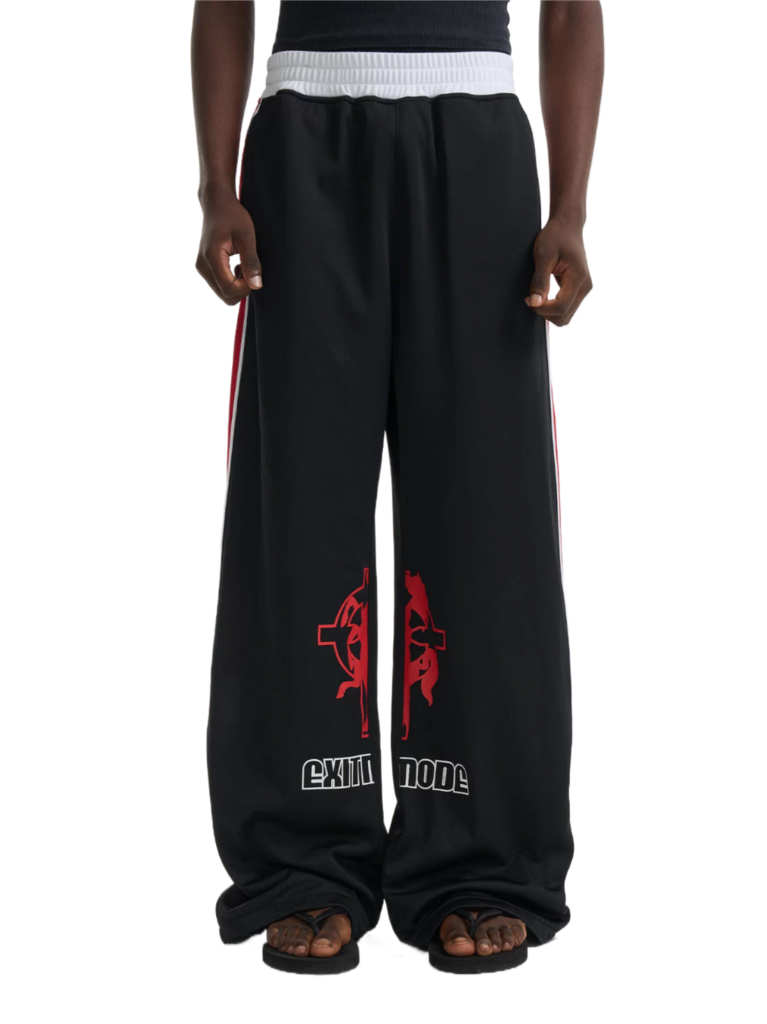 Sport Print Panel Track Pants